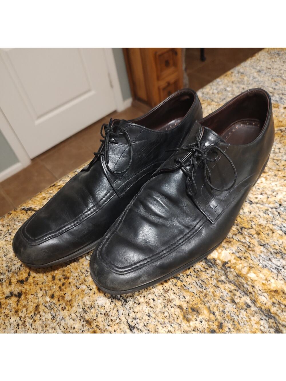 Allen Edmonds Tribeca Dress Shoes Men's Size 12 Black Leather Lace Up